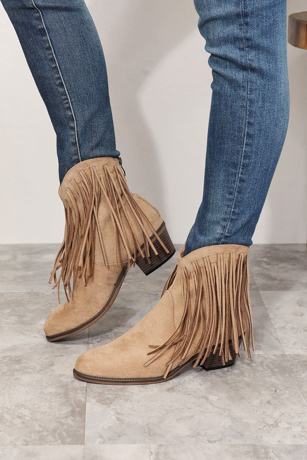 Fringe Cowboy Western Ankle Boots